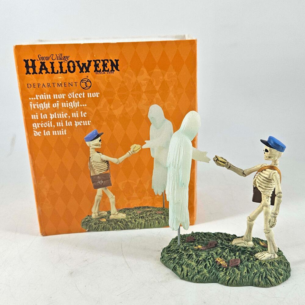 Retired Department 56 Halloween Rain Nor Sleet Nor Fright of Night figurine